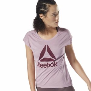 Koszulki Damskie Reebok Workout Ready Supremium 2.0 Głęboka Fioletowe PL 81YAGUF